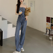 Jeans Womens Summer High Waist Overalls Tug Pants Design Sensation Small Crowdpants 2022 New Sensible Slim Leggings Pants
