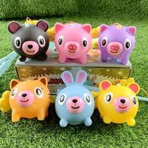 Mid-Autumn Festival lantern childrens portable cartoon vinyl spit tongue fun little cute pet flash music lantern baby toy