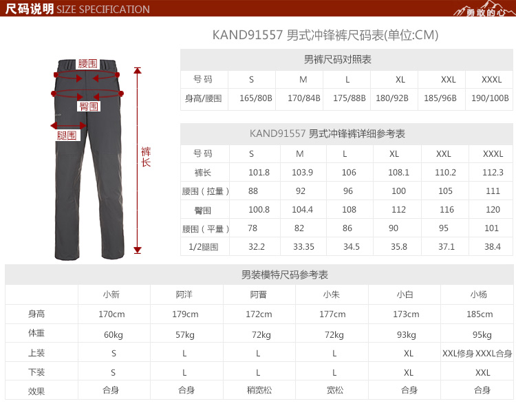 探路者TOREAD男装冲锋裤-KAND91557-C03X