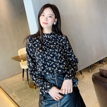 Net gauze bottoming shirt Womens 2021 spring clothes new fashion trend temperament foreign style thin long sleeve chiffon top
