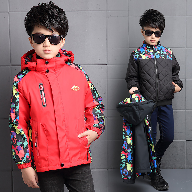 5 Children's Clothes Boys Costumes Autumn Winter 2019 New 9 Outdoor Children's 10 Boys' Dresser 13-15 Years Outdoor