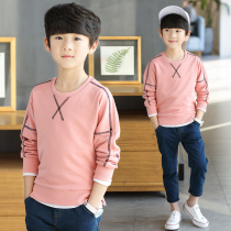 Childrens clothing boys 2019 spring and autumn long-sleeved T-shirt childrens bottoming shirt boy sweater cotton top 10-15 years old