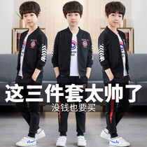 6 childrens clothing boys suits 2018 new autumn clothing 9 big childrens sports three-piece suits little boys 13-15 years old tide