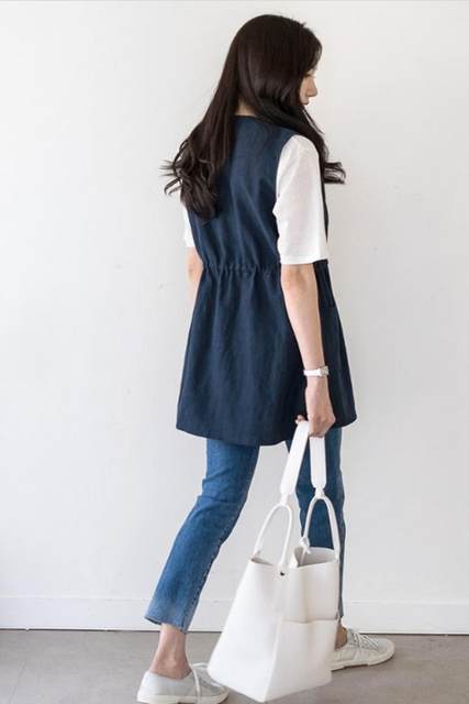 ພາກຮຽນ spring ກາງ-length linen vest ບາດເຈັບແລະສໍາລັບແມ່ຍິງ 2024 ສະບັບພາສາເກົາຫຼີວ່າງຂະຫນາດໃຫຍ່ summer ຝ້າຍບາງໆແລະ linen suit collar vest