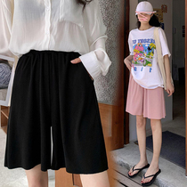 Pregnant Woman Pants Summer Thin pregnant woman shorts women Summer outwear Loose Broadleg 50% Pants For Underpants Pregnant Women Summer Clothes