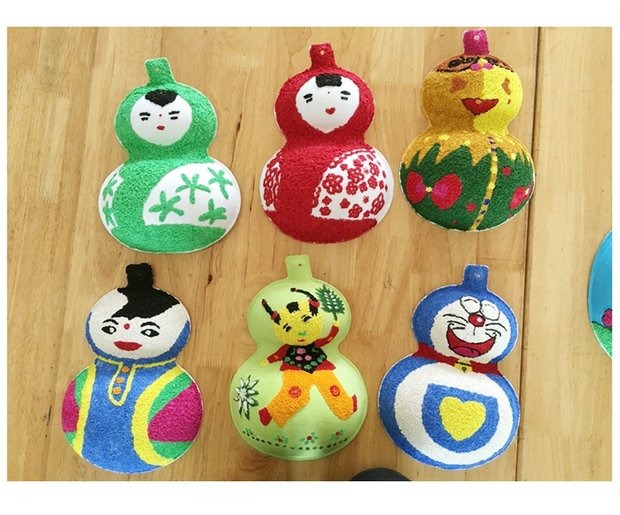 马勺葫芦纸浆面具脸谱空白涂色儿童diy手绘绘画幼儿园