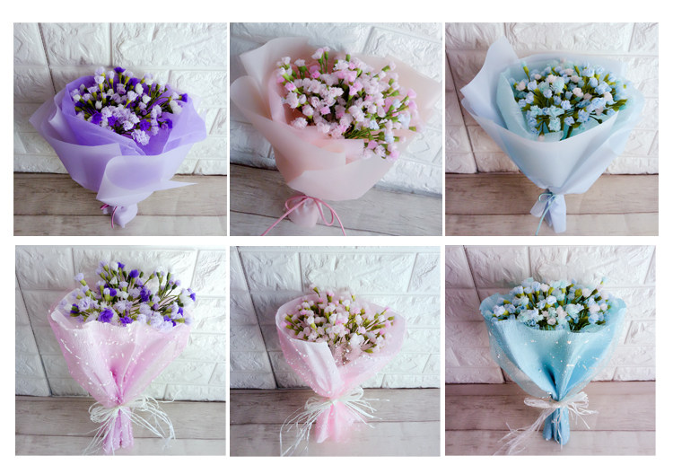 梨子纸藤 纸艺花 diy材料 绵纸满天星材料包 手工礼物 节日礼品