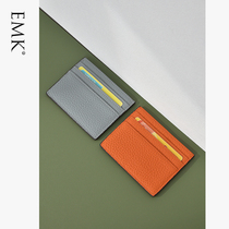 New leather thin card bag women small and thin one-piece card clip exquisite card clip mini couple wallet