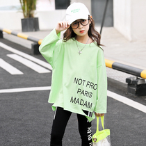 (Clearance special) girls long sleeve T-shirt spring dress in the big boy foreign-cut coat childrens spring and autumn thin tide T