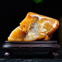 Fujian Shoushan Stone Fields Huangshi Creek Mountain Visit Friend Swing Piece Bogu Shelf Decoration Furnishing Jade Handicraft Gift Collection