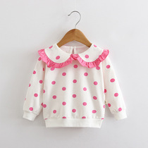 Chunqiu female baby guard girl doll collar top Han version of the little girl with a wild boom and long sleeve tide