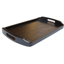 New product Home water ash willow with handle black plus thick wooden tray Hotel tea tray Shooting props serving plate
