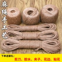 Partition Pendant Abrasion Resistant Hemp Thread Wood Clip Countryside Hemp Rope Bundling Wall Accessories For Conjoined Home Show Shelf Preparation For Adults