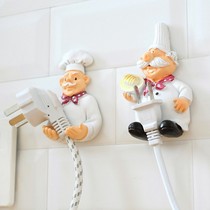 Home cartoon socket power cord storage hanger kitchen practical cute creative plug adhesive hook strong hook