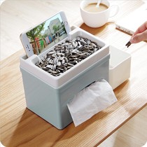 Creative household goods multifunctional tissue box extractor tube remote control storage box coffee table desktop living room Nordic