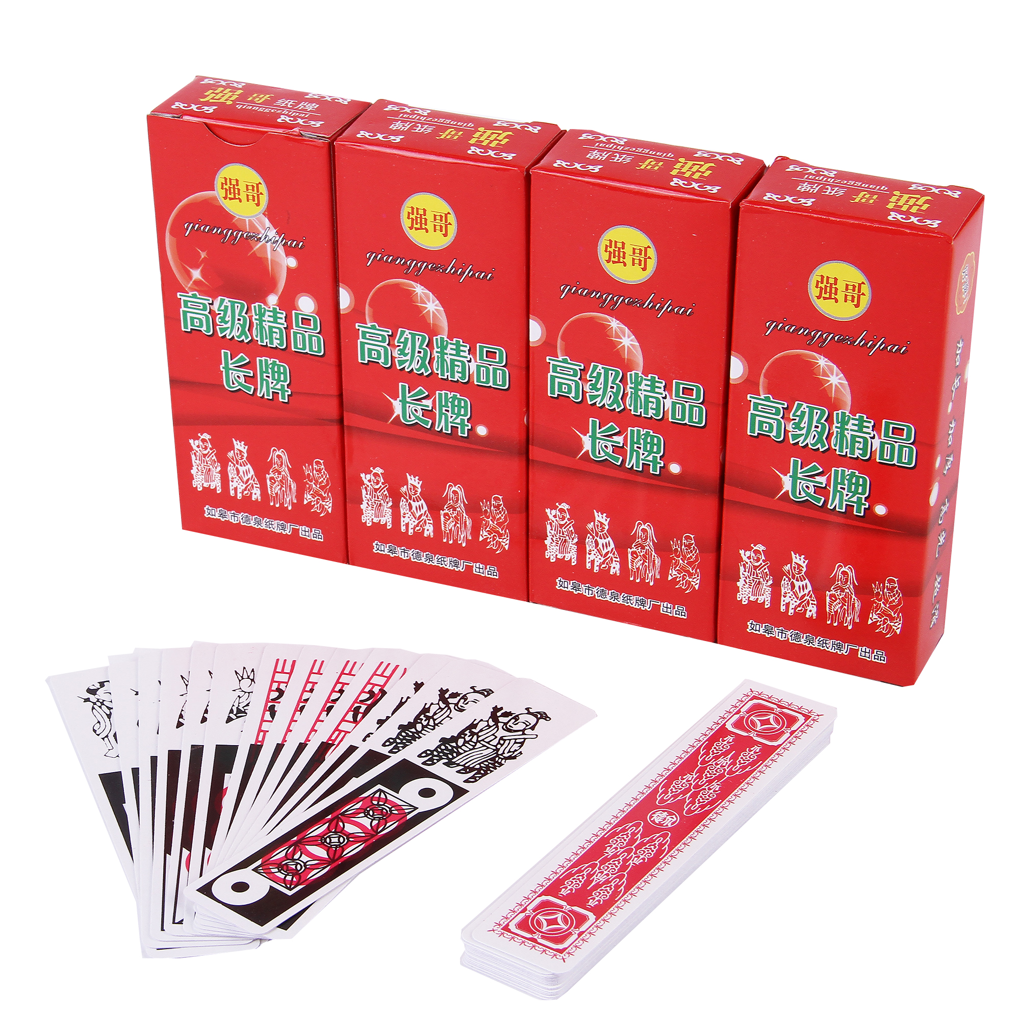 100 pairs of huawang qiangge hu boss sichuan nantong long card household paper mahjong card binwang portable solitaire wholesale