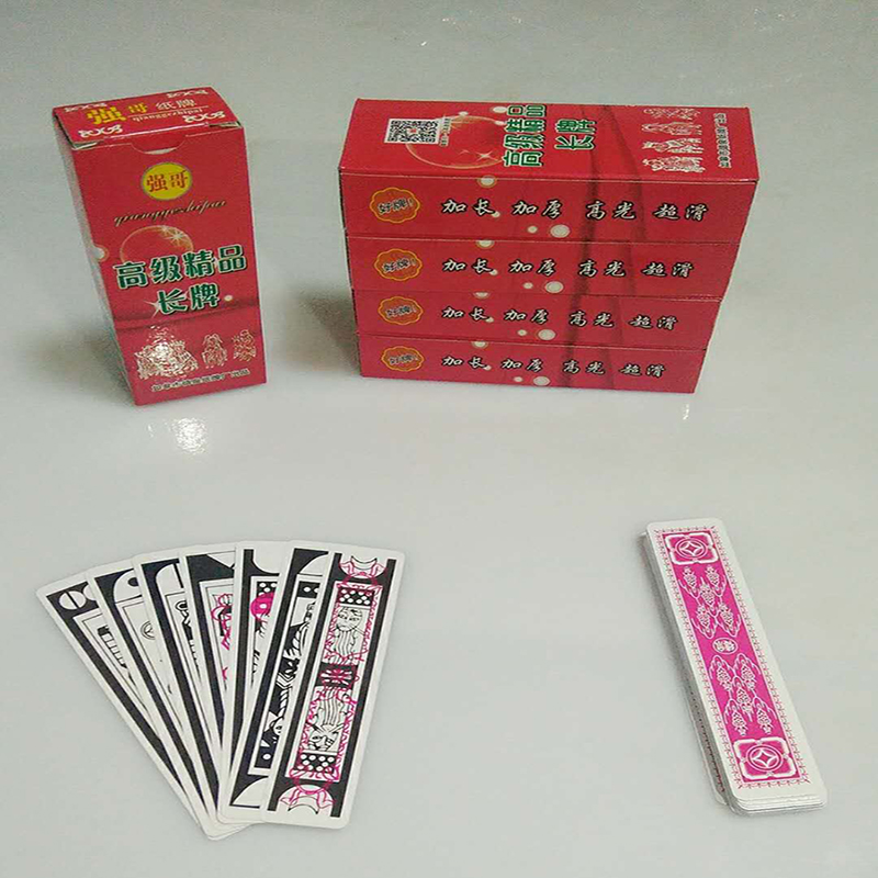 100 pairs of huawang qiangge hu boss sichuan nantong long card household paper mahjong card binwang portable solitaire wholesale