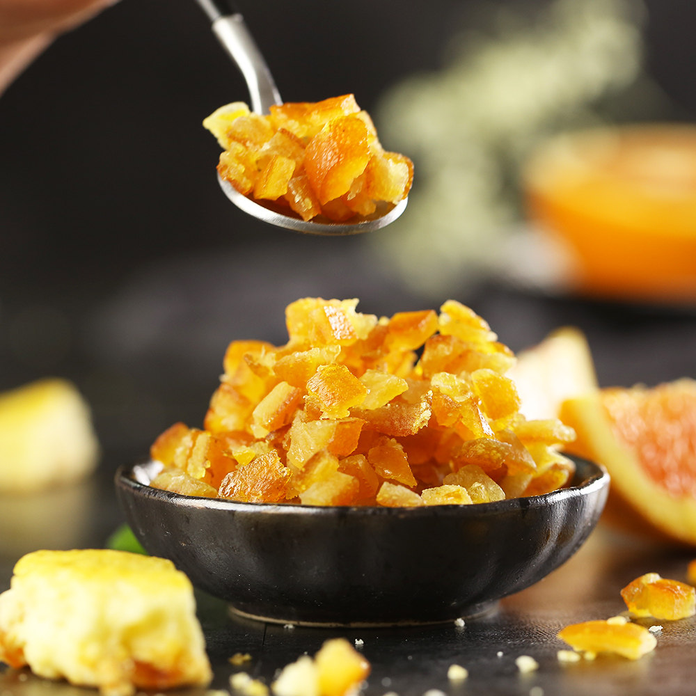 【展艺旗舰店】糖渍橙皮丁橙皮粒蛋糕饼干西点原料100g烘焙原料