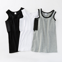 LES fat TT handsome T large size reinforced bandage long drawstring vest cotton breasted plastic chest underwear cos