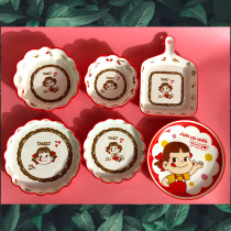 Fujiya Milk Girl Cute Plate Breakfast Plate Dessert Plate Salad Bowl Fruit Plate Western Plate