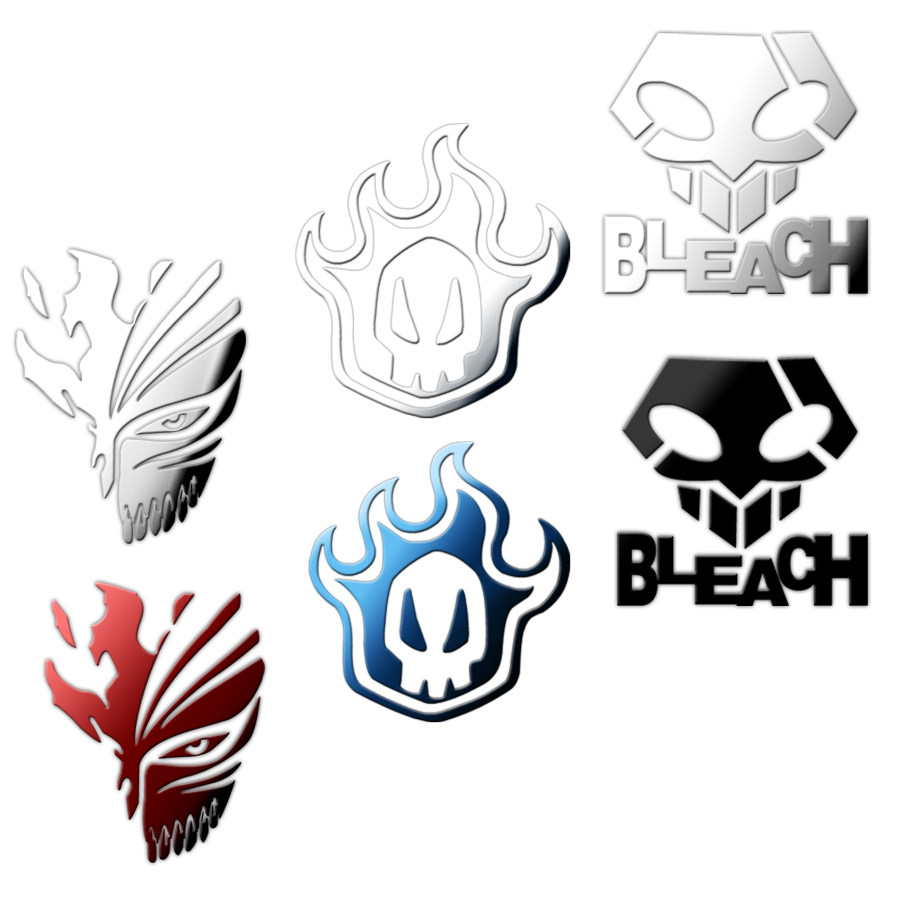 创意死神金属贴黑崎一护面具破面个性动漫周边手机游戏机贴纸