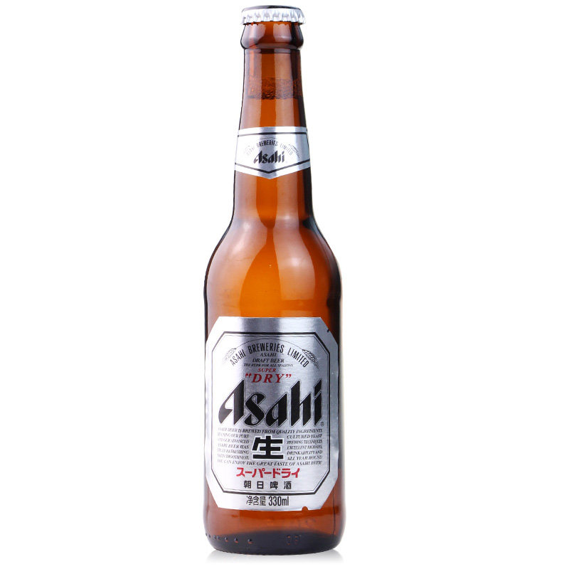 国产日式朝日超爽啤酒瓶装生鲜小麦黄啤酒330ml原味清爽啤酒品牌
