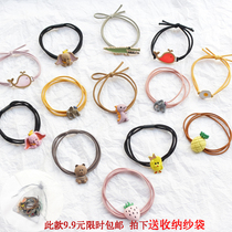 Korean net red cute cartoon hair ring head rope adult simple ponytail hair rope holster personality dinosaur holster headdress