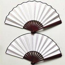 Folding fan Chinese style 10 inch double-sided blank silk fan hand painting calligraphy writing classical male fan children White Red