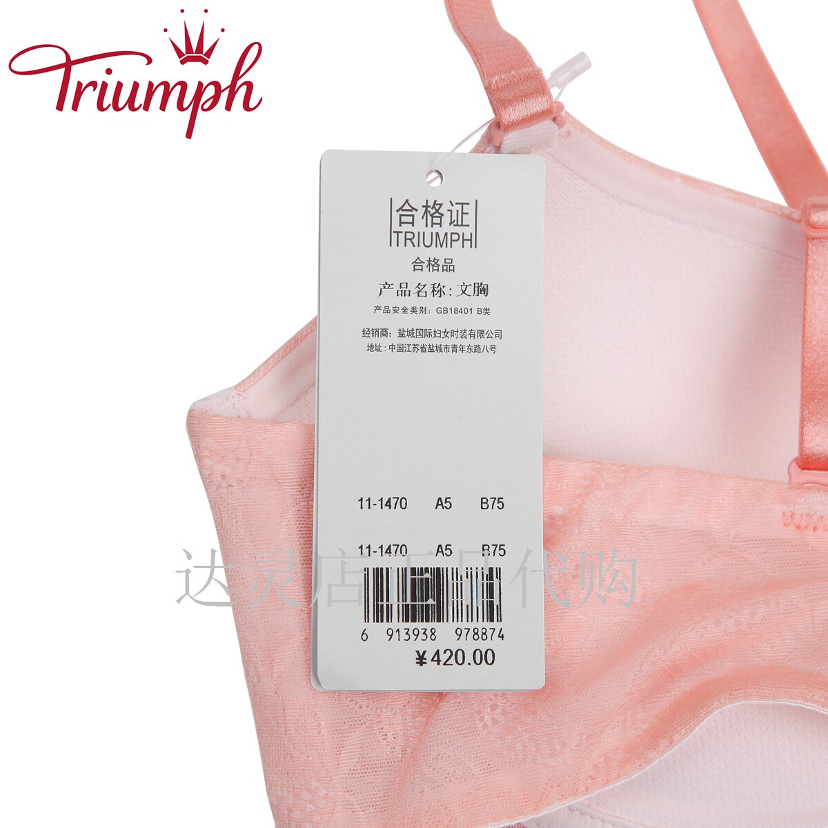 triumph/黛安芬 国内代购17年新款舒适透气无钢圈聚拢文胸11-1470