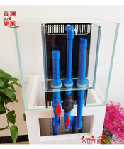 Sea tank backpack overflow filter Golden Crystal super white sea water tank coral tank filter aquarium bottom filter tank set