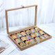 Thangka Storage Box Zakiram Amulet 컬렉션 디스플레이 박스 뚜껑이있는 먼지 방진 펜던트 목걸이 스탠드 18- 위치 Thangka Storage Box Zakiram Amulet 컬렉션 디스플레이 박스 뚜껑이있는 먼지 방진 펜던트 목걸이 스탠드 18- 위치