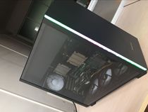 Computer chassis Desktop full-side transparent ATX tower back line light bar water-cooled mainframe box dual-channel large motherboard