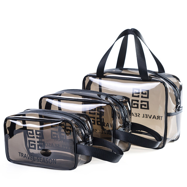 Web celebrity cosmetic bag ins style ultra hot portable female travel large capacity transparent waterproof wash gargle bag storage bag box Web celebrity cosmetic bag ins style ultra hot portable female travel large capacity transparent waterproof wash gargle bag storage bag box