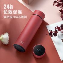 Thermos female stainless steel large capacity girl heart ins cute tea cup men high-grade net red water Cup