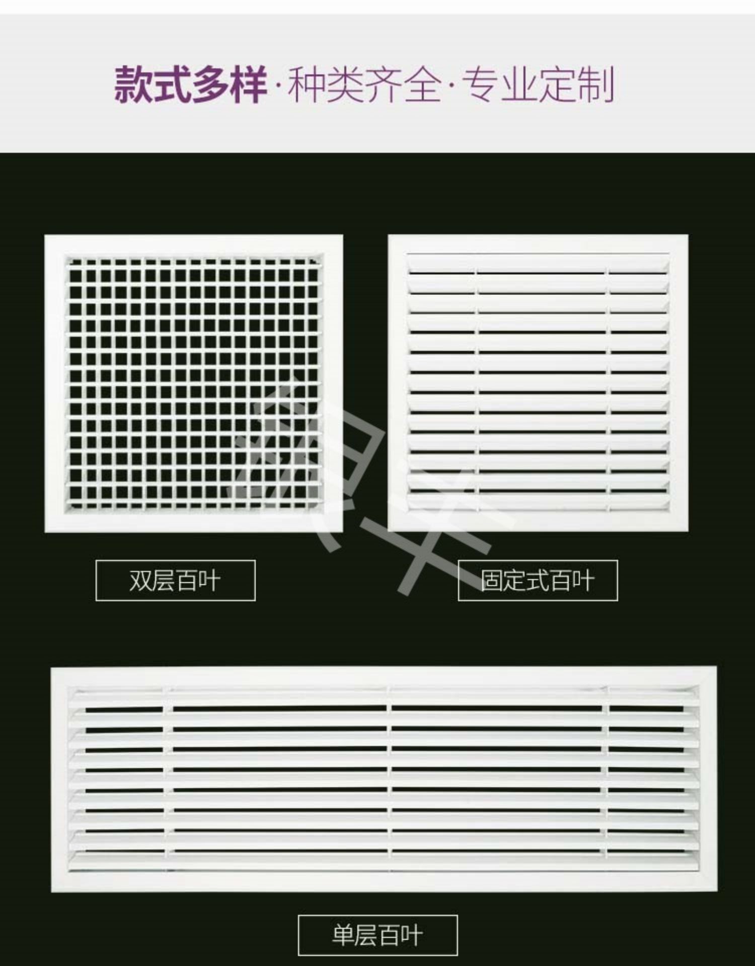 铝合金固定百叶风口卫生间通风口盖室外百叶窗通风空调格栅百叶窗