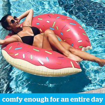 Inflatable Donut Swimming Ring Giant Pool Float Summer Outdo