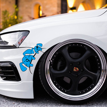 Car front and rear bumper scratch blocking sticker body wheel eyebrow scratch decorative sticker personality Cartoon creative sticker