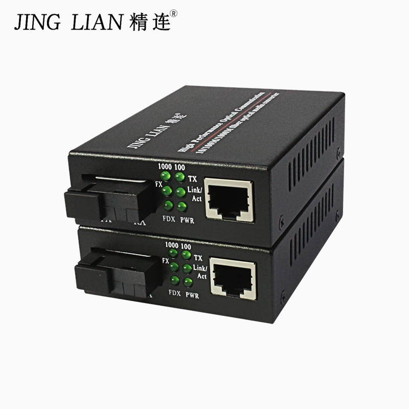 fine connection jl-1000ab fiber transceiver gigabit single mode single fiber 20km network photoelectric converter pair