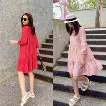 A- shaped big profile method extravagant B * @ sh spring and summer age baby dress V-neck sleeve dress