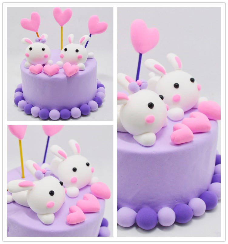 儿童节礼物双层蛋糕材料包彩泥超轻粘土手工制作diy儿园作业套装