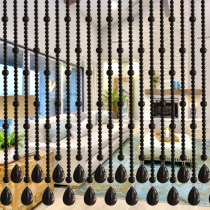 Black crystal door curtain bead curtain partition decoration net red living room Bedroom aisle screen water curtain Household Chinese bead chain