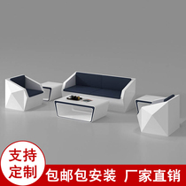 Office Sofa Business Guests Diamond Sofa Hall Office Sofa reception Negotiations area sofa tea table Composition