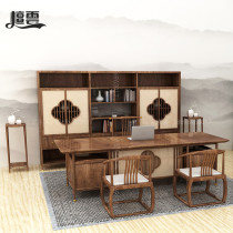 New Chinese style desk combination atmospheric president desk simple modern boss desk executive desk executive desk solid wood furniture