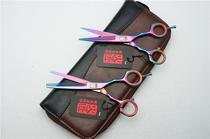 Craftsman 5 5 inch seven color symmetrical handle single tail haircut scissors home hair salon hairdressing flat scissors