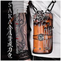 Japan Sharka SAKA Scissors Bag Personality Beauty Hair Kit Professional Hairstylist 5 Slanted Satchel Purse