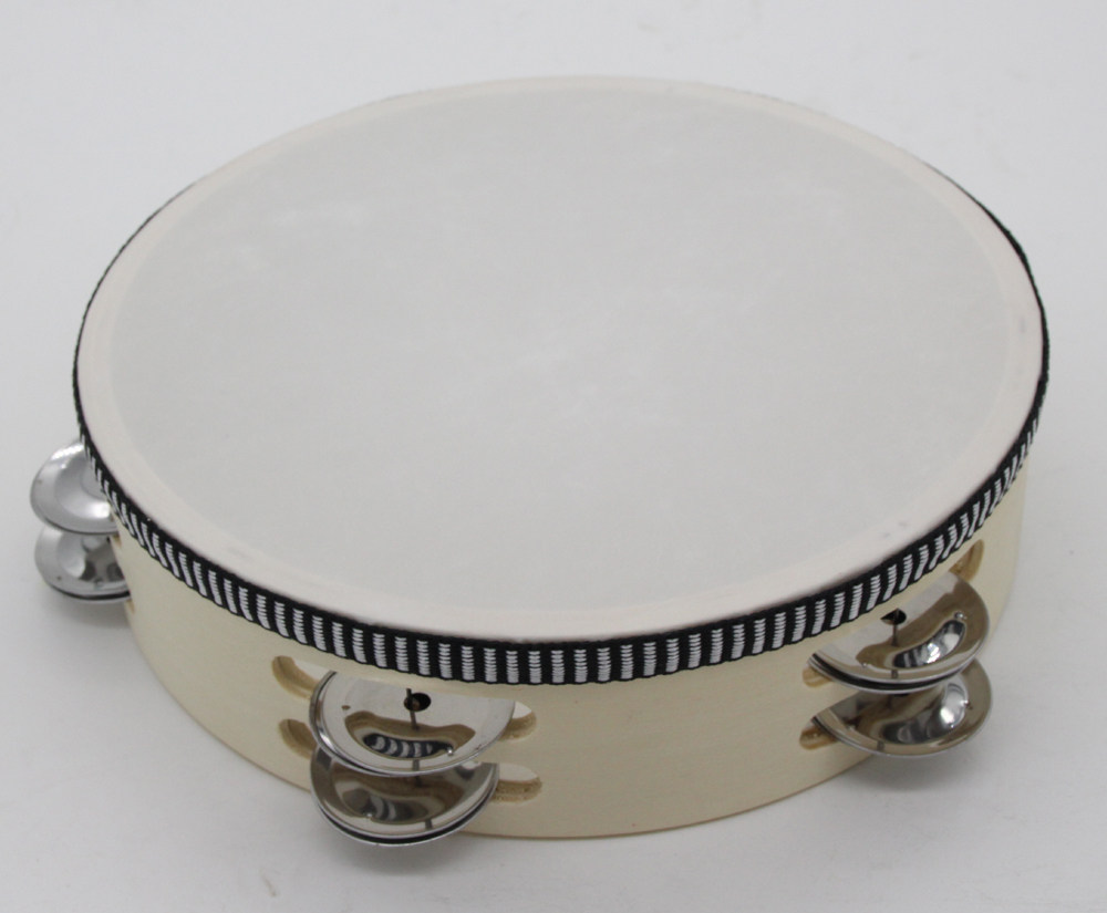 特价新品8寸10寸高档舞蹈双排仿羊皮铃鼓 奥尔夫打击乐器早教玩具