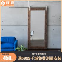 Lemon summer barn door Mirror door Graffiti door Kitchen door Childrens room door blackboard door paint-free door Glass door customization