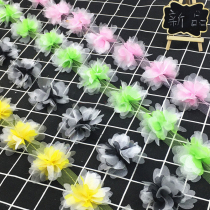 Chiffon three-dimensional flower clothing accessories DIY handmade decoration swimsuit shoes and hats jewelry lace wedding headwear material