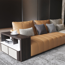 Willstyle Light Lavish Soft Bag Genuine Leather Sofa Head Layer Bull Leather Modern Minimalist Minimalist Minimalist Hall Furniture Composition