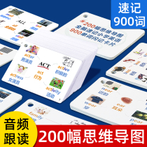 Elementary school mind map English fast memory word card Daquan artifact grade 900 word flash card